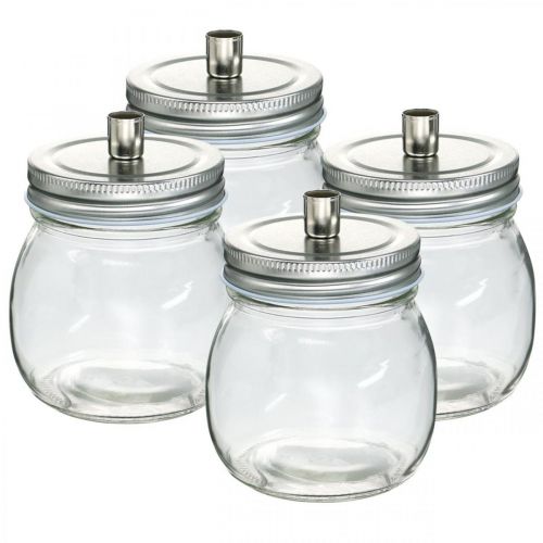 Artikel Dekorationsglas med lysestage lysdekoration Ø8cm H10,5cm 4 stk