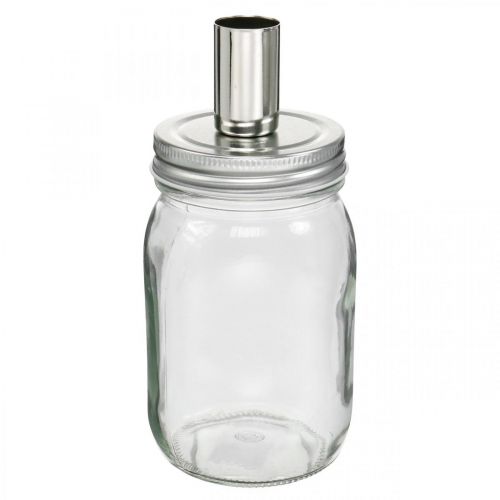 Dekorationsglas med lysestage lysdekoration Ø8cm H17,5cm 4 stk