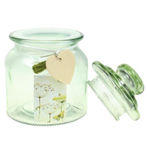 Floristik24 Glaskrukke Bonboniere Green Ø11cm H15.5cm