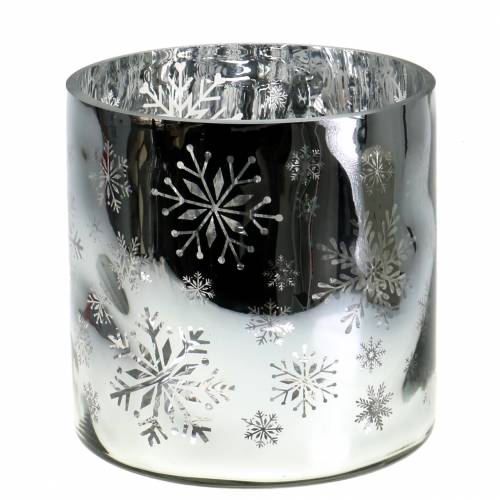 Floristik24 Juledekoration vindlys glas metallisk Ø20cm H20cm