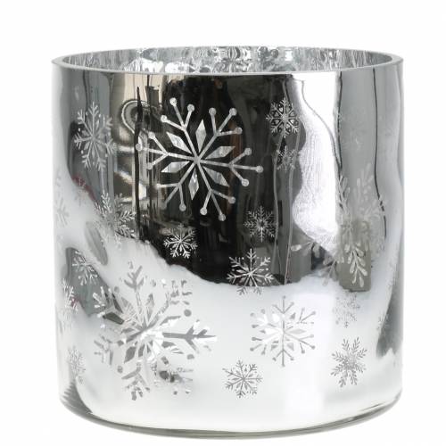 Artikel Juledekoration vindlys glas metallisk Ø20cm H20cm