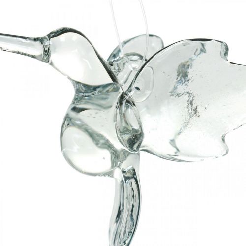 Floristik24 Glas dekoration fugle af paradis, dekoration kolibri, glas vedhæng, fugl dekoration 3stk