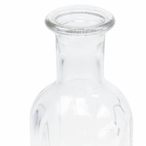 Artikel Dekorativ glasflaske med rillet dekoration klar Ø7,5cm H19cm 6 stk