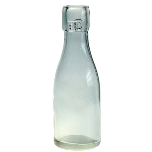 Artikel Glasflaskevase Ø5cm H16cm grøn/grå 6stk