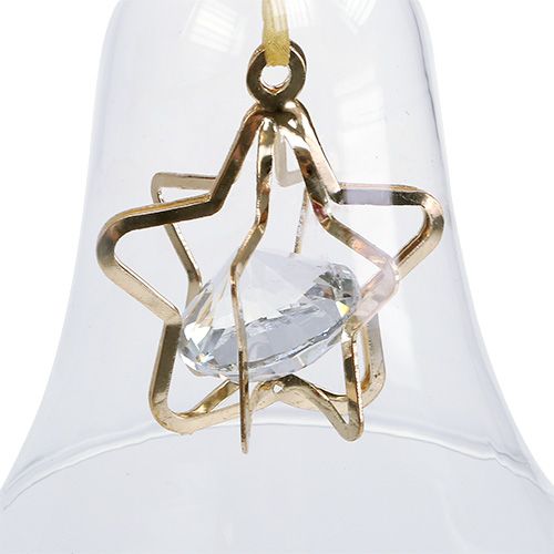 Floristik24 Glasklokke Ø8cm H16cm guld 2stk