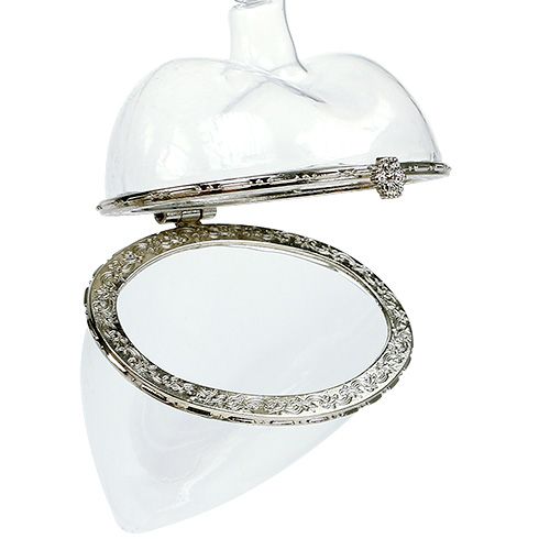 Floristik24 Glashjerte til fyld 7cm x 10cm klar 1 stk