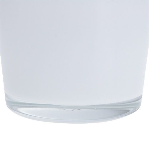 Floristik24 Glasurtepotte hvid Ø10cm H8,5cm