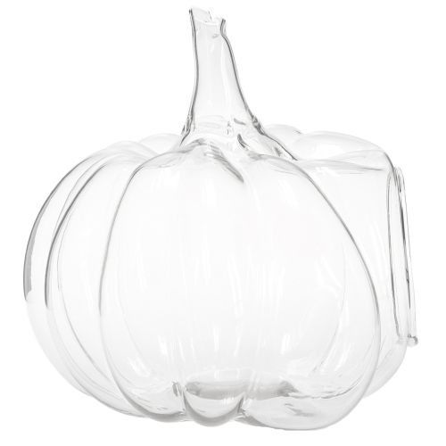 Artikel Glasgræskar med åbning, efterårsdekorationsgræskar, klar, Ø21 cm, H20 cm