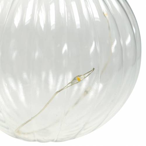 Floristik24 Solar LED lampe retro look transparent varm hvid Ø8cm