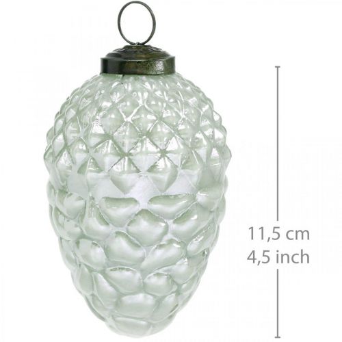 Floristik24 Tredekorationskegler efterårsfrugter ægte glas antik look Ø7cm H11,5cm 6stk