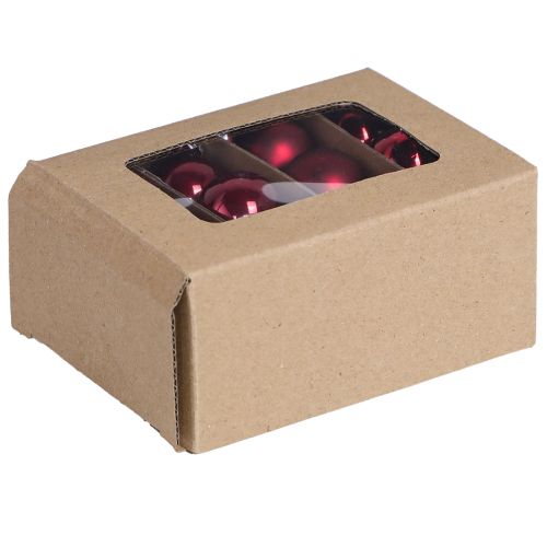 Glaskugler Jul i Bordeaux mix Ø3cm 22 stk | Floristik24.dk