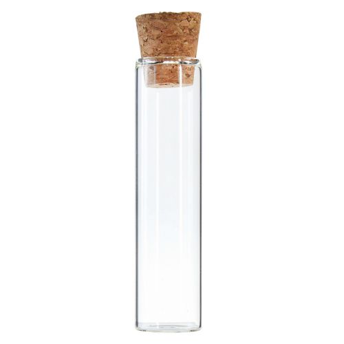 Floristik24 Minivaser glas dekorative glasrør med propper H11,5cm 24 stk