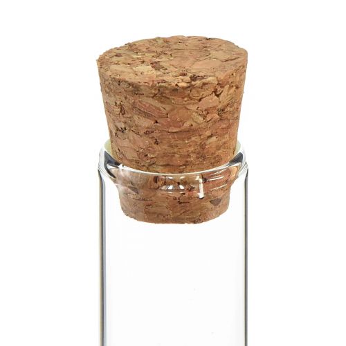 Floristik24 Minivaser glas dekorative glasrør med propper H11,5cm 24 stk