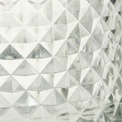 Artikel Glasskål fyrfadsstage retro diamant klar Ø10,5cm 2stk