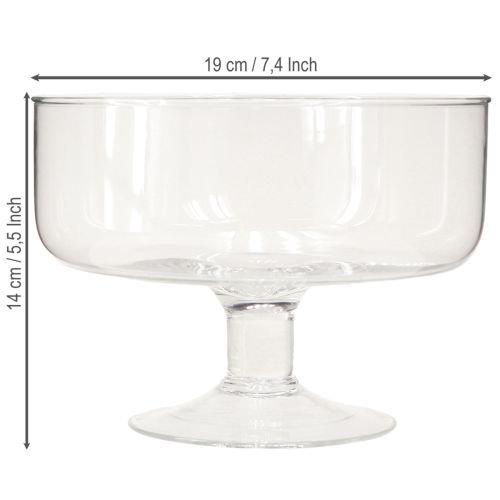 Artikel Glasskål til flydende lys Skål med bund Ø19cm H14cm