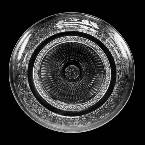 Glasplade antik Ø25,5cm H2cm 6stk