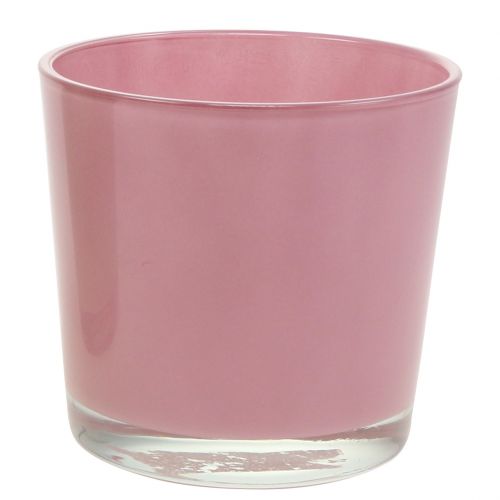 Glaskrukke Ø11,5cm H10,8cm gammelrosa