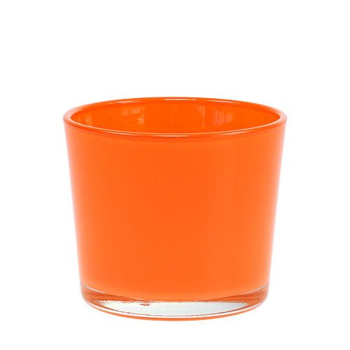 Floristik24 Glas plantekasse orange Ø10cm H8,5cm