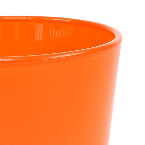 Floristik24 Glas plantekasse orange Ø10cm H8,5cm