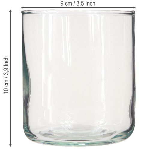 Artikel Glasvase, blomstervase, dekorativ vase i farveløs Ø9cm H10cm