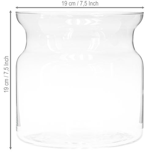 Artikel Glasvase Brenda blomstervase glas stor klar Ø19cm H19cm
