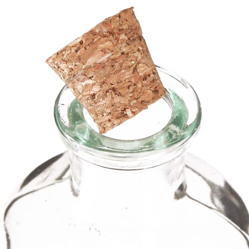 Artikel Glasvaseflasker Dekorationsvase med kork H10,5cm 8 stk