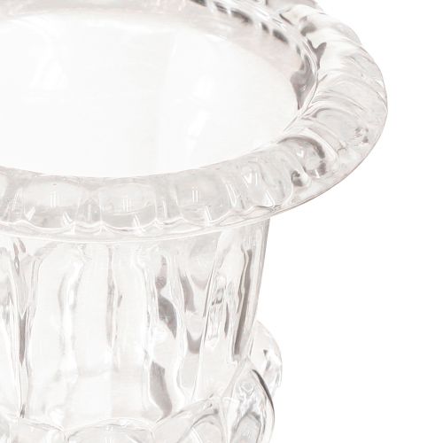 Artikel Glasvase lille vase med fod klar retro Ø11cm H14cm