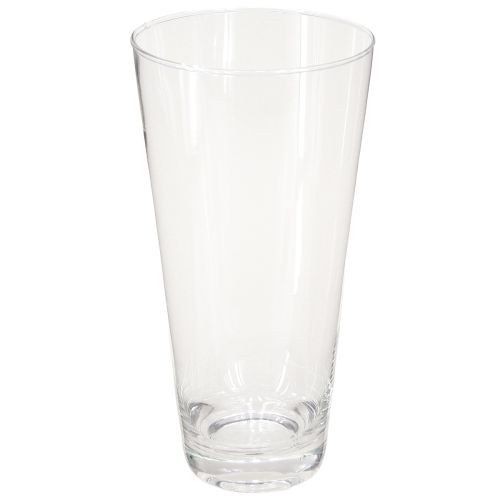 Artikel Glasvase konisk blomstervase gennemsigtig Ø10cm H20cm