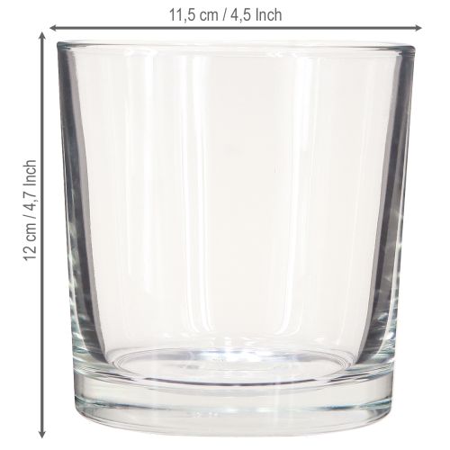 Artikel Glasvase cylinder bordvase gennemsigtig Ø11,5cm H12cm