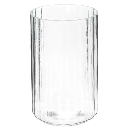 Floristik24 Vase med unik stribet struktur, moderne design, 19 cm