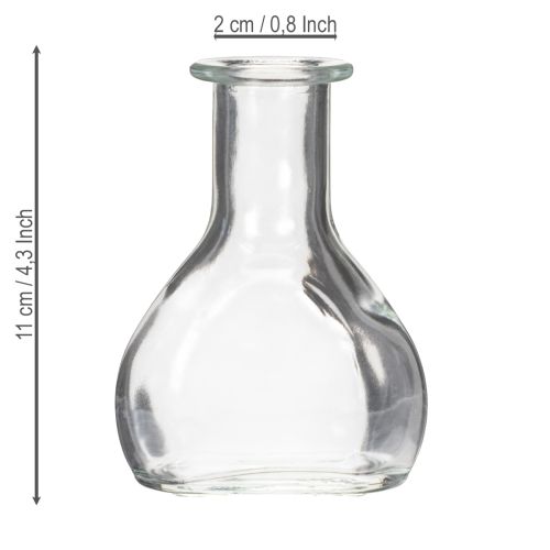 Artikel Mini glasvaser til moderne borddekoration og stilfulde detaljer, 11 cm, 6 stk.