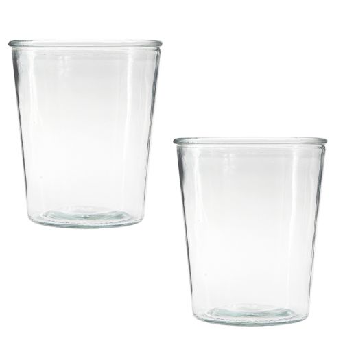 Artikel Glasvase konisk vase glaspottemaskine Ø14cm H16cm 2stk