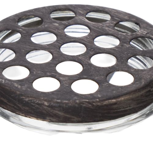 Artikel Glasflaske i metalkurv, ideel til dekorative detaljer i stuen, 20 cm