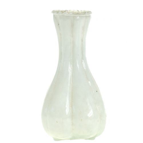 Floristik24 Glasvase bonde sølv hvid H11cm 6 stk