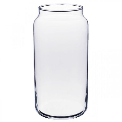 Floristik24 Blomstervase glas vase i klart glas borddekoration Ø8cm H20cm