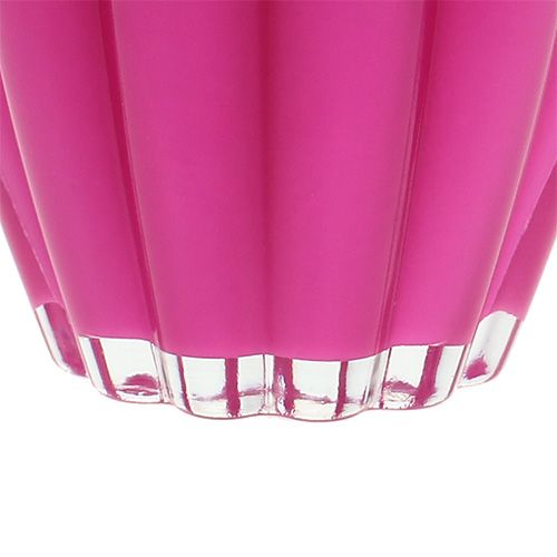 Floristik24 Glasvase "Bloom" Pink Ø14cm H17cm