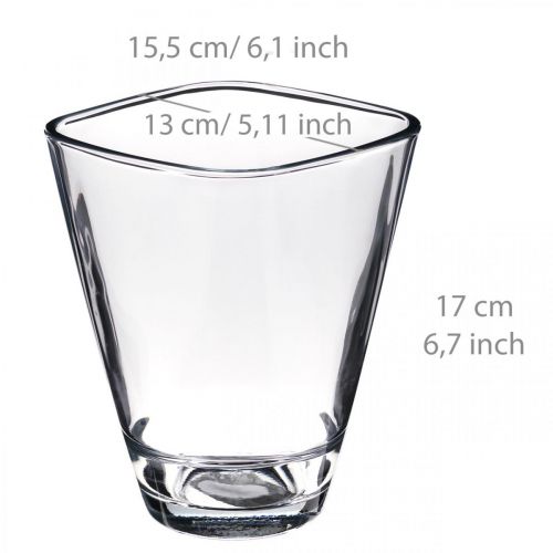 Floristik24 Orkidé planter glas klar H17cm B13cm