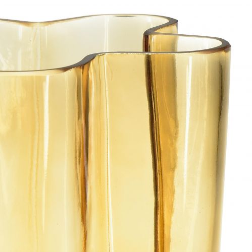 Floristik24 Glasvase brun vase glas lysebrun blomst Ø15cm H20cm