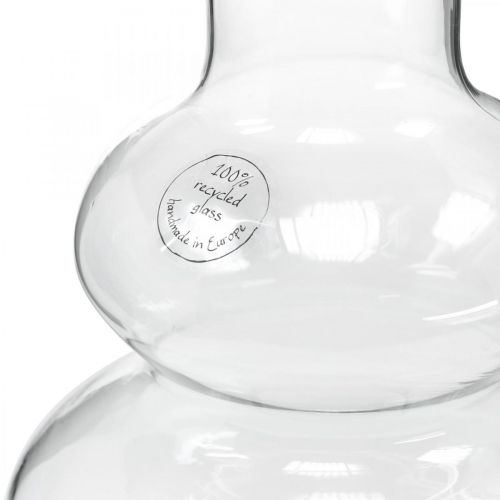 Artikel Glasvase rund blomstervase dekorativ vase klart glas Ø16cm H23cm