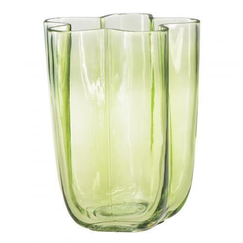Floristik24 Glasvase grøn vase blomster dekorativ vase Ø15cm H20cm
