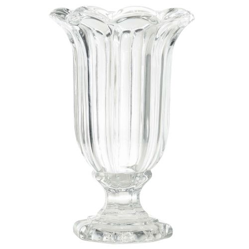 Artikel Glasvase med fod glas blomstervase Ø13,5cm H22cm
