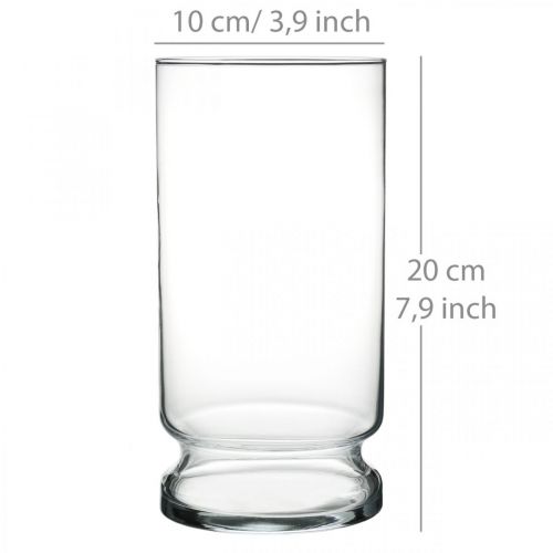 Floristik24 Glas Vase Cylinder Klar Ø10cm H20cm