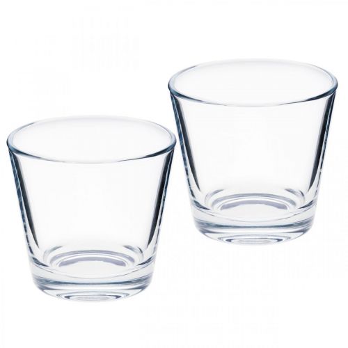Floristik24 Glasvase klar Ø8,5cm H8cm 6stk
