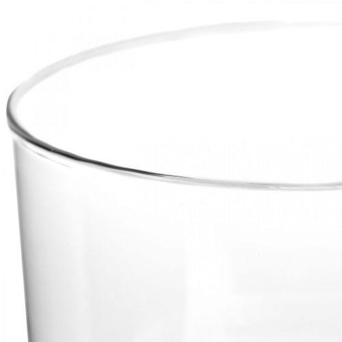 Floristik24 Glasvase med fod ROY lanterne glasdekoration Ø16cm H20cm