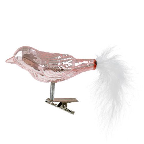 Floristik24 Glasfugl på klip 8 cm assorteret 3st