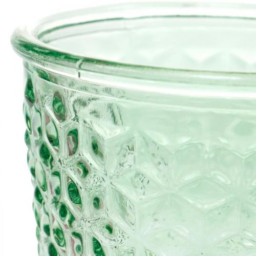 Glaslygte, kopglas med bund, glasbeholder Ø10cm H18,5cm