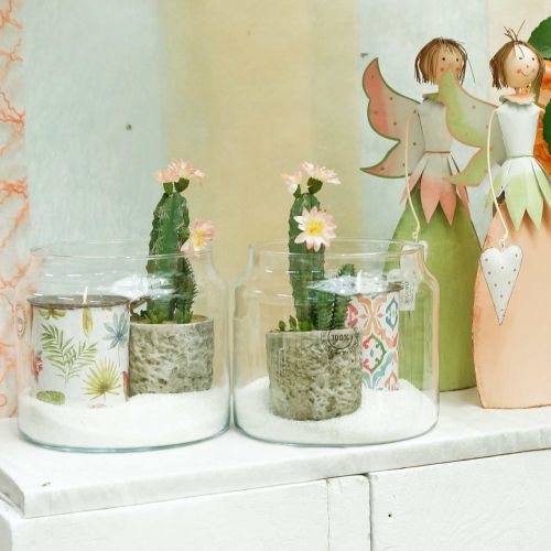 Artikel Glaslanterne, dekorativ vase, lysdekoration Ø18,5cm H21cm