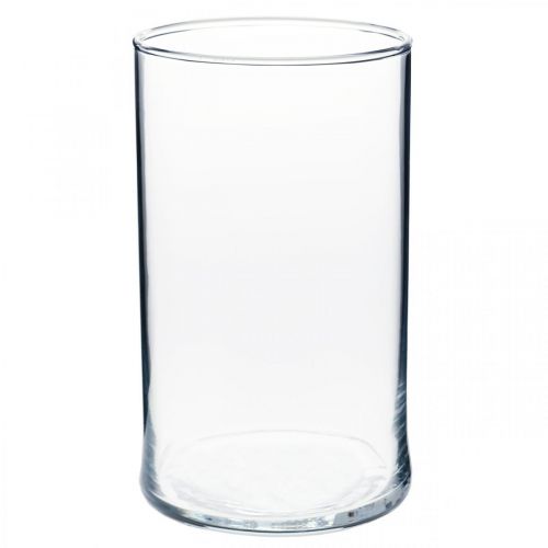 Glasvase klar cylindrisk Ø12cm H20cm