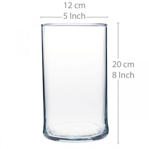 Artikel Glasvase klar cylindrisk Ø12cm H20cm