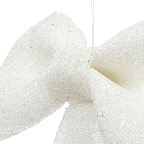 Floristik24 Glitterbue til ophængning af hvid 32cm x 42cm